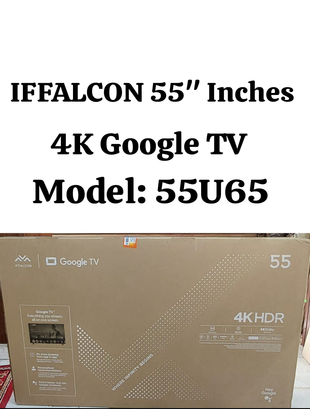 iFFALCON by TCL 55" Inches 4k Google TV